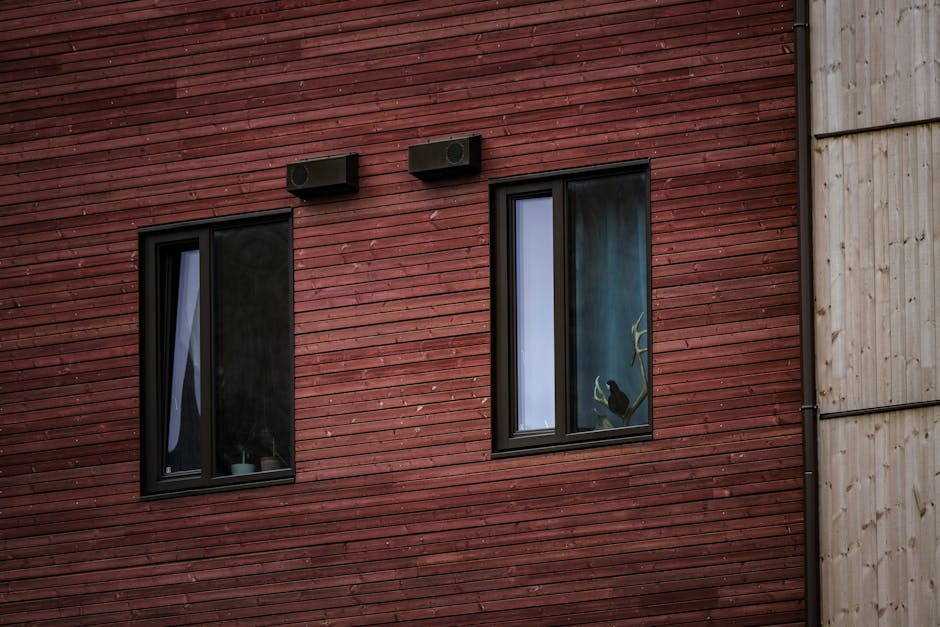 Modern energy efficient windows installed on a beautiful home exterior